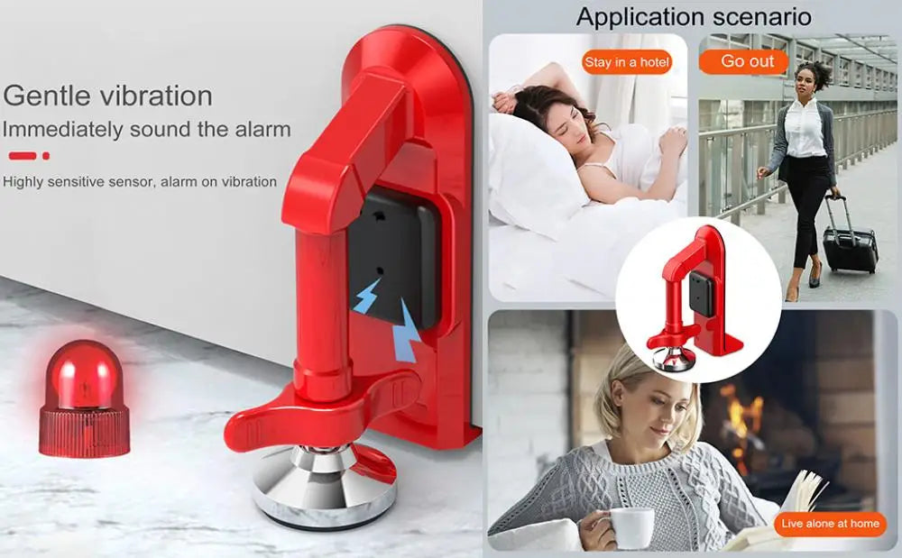 Portable Travel Door Lock + Alarm