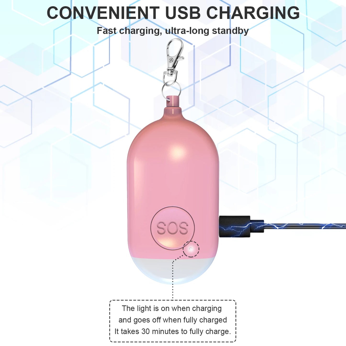 Self Defense Alarm Keychain – 130dB with Flash