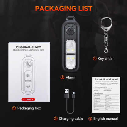 Rechargeable Safety Alarm Keychain
